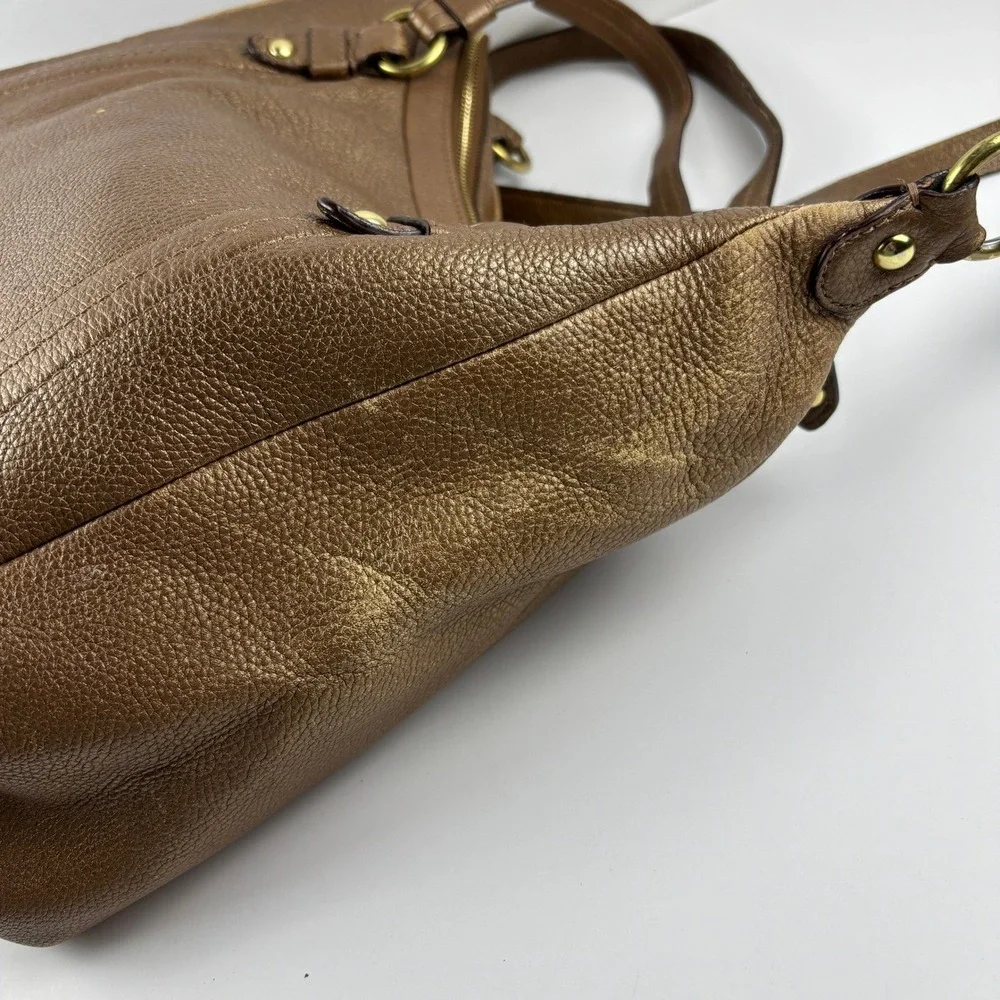 Coach Alexandra Convertible Shoulder Bag Bronze Metallic Leather‎ Boho F17566